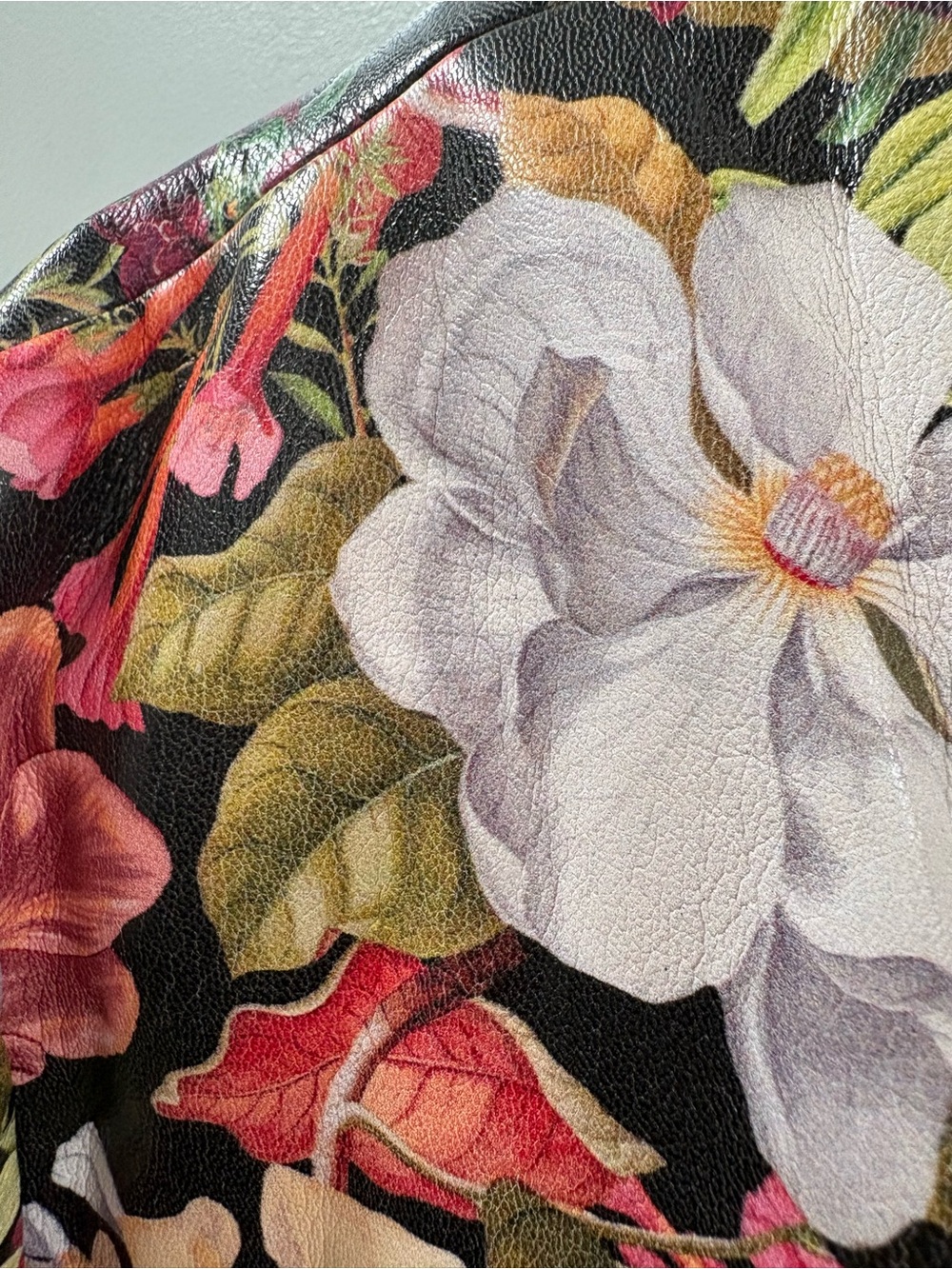 alice + olivia Black Floral Bomber Jacket - Picture 6 of 6